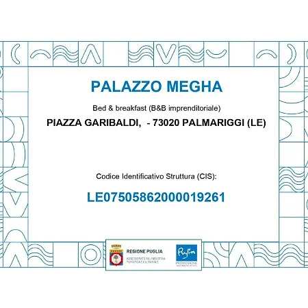 Palazzo Megha & Breakfast Palmariggi
